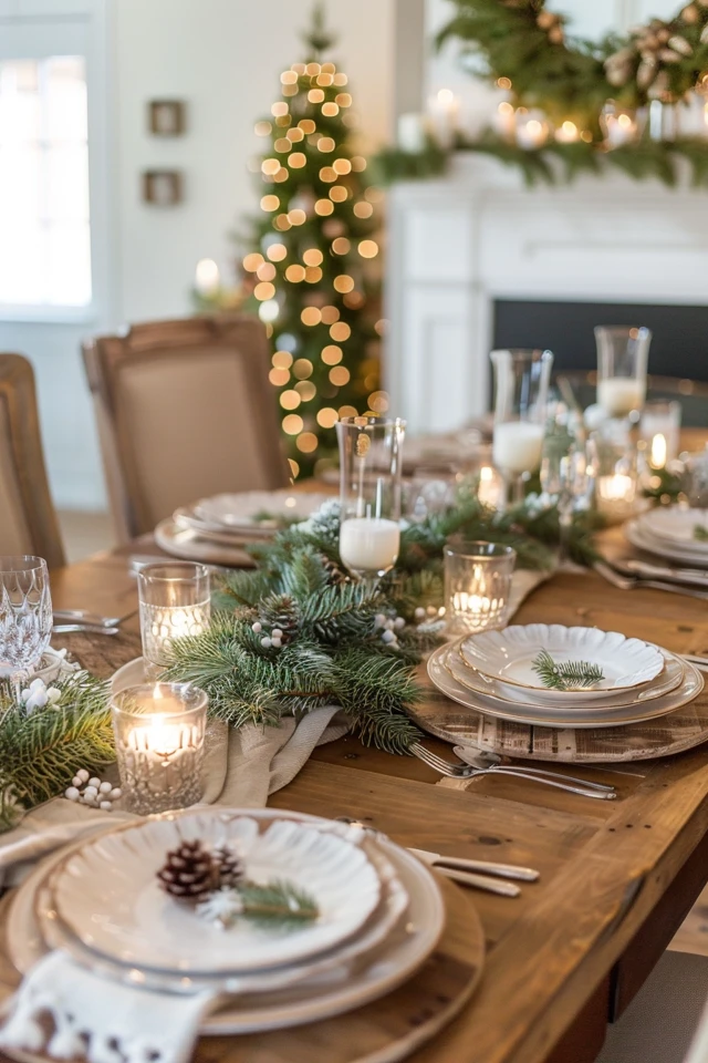 Christmas Tablescape in the Dining Room
