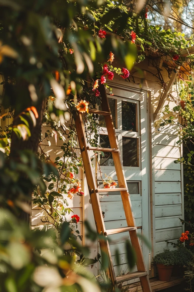 Elevated Treehouse Ladder Options and Outdoor Accessibility