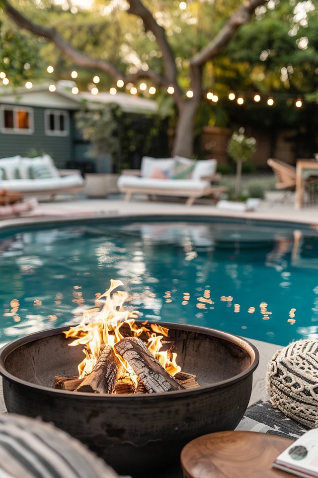 Warm Up Your Backyard: Pool and Fire Pit Ideas