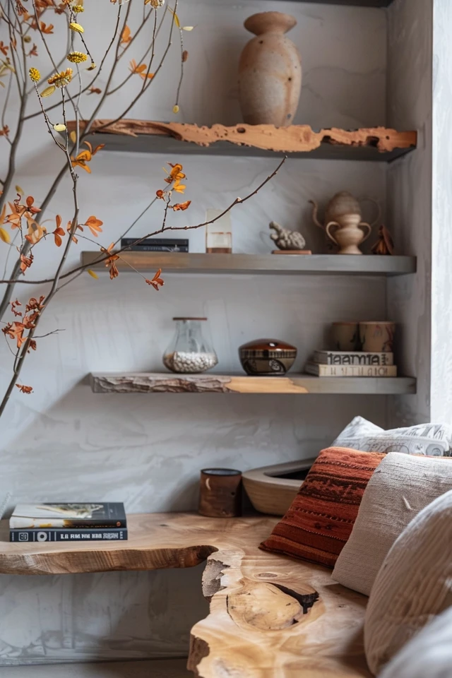 Modern Live Edge Shelving Options