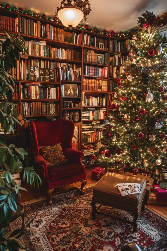 Decorating the TV Stand for Christmas