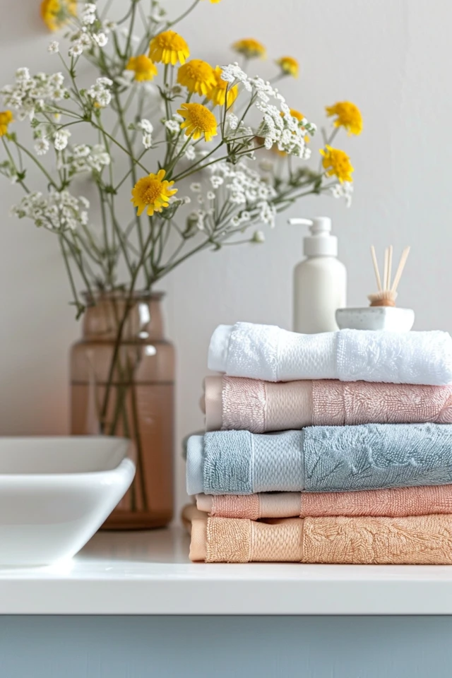 Creative Bathroom Towel Decoration Ideas