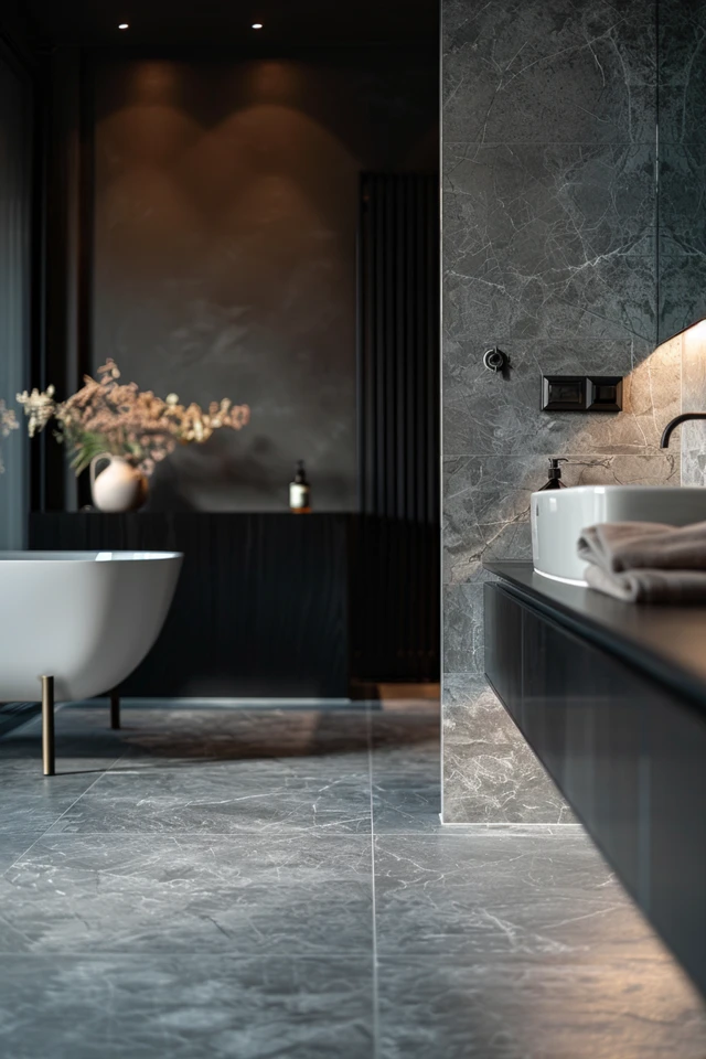 Dark Floor Bathroom Ideas: Chic & Timeless Looks