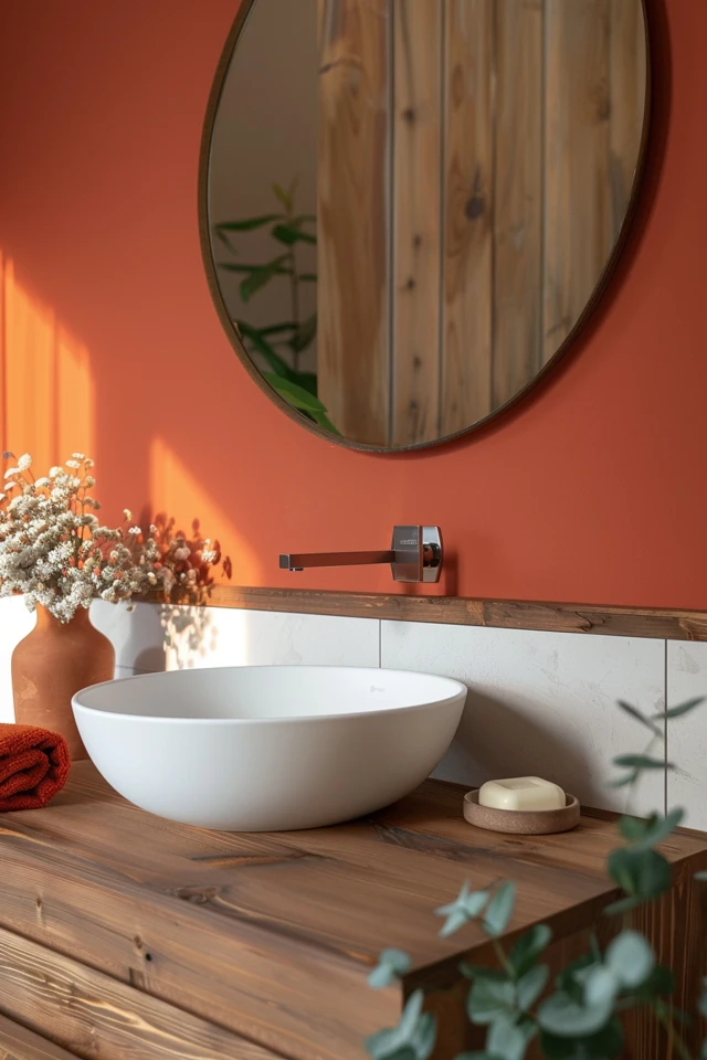 Beach Style Boys Bathroom Ideas with Dark Blue Vanity and White Countertop