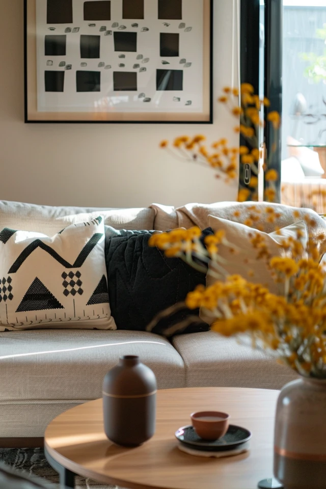 Chic Black & Beige Living Room Decor Tips