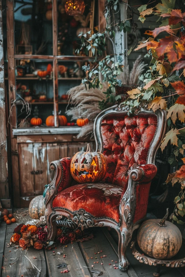 Blending Old and New with Halloween Theme Home Decor