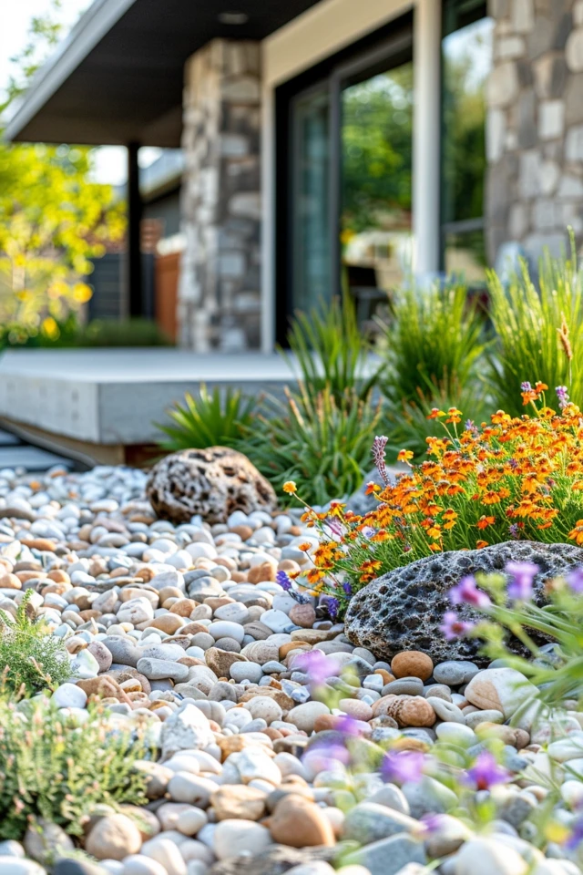 Easy Rock & Mulch Yard Ideas for Low Upkeep