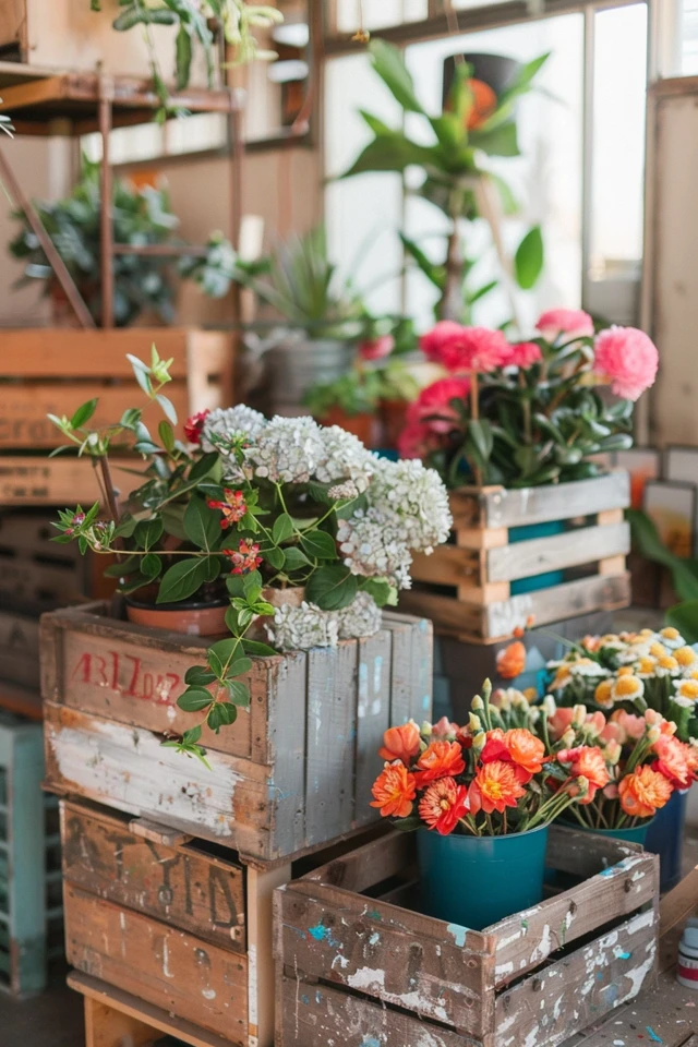 Ways to Decorate Wooden Crates on a Budget