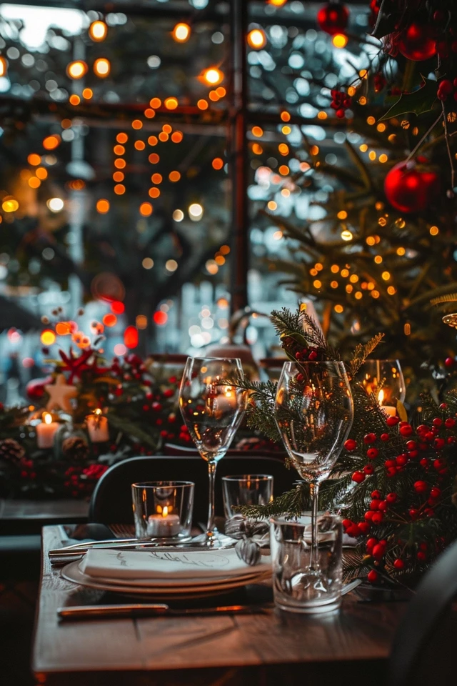 Festive Restaurant Christmas Decoration Ideas