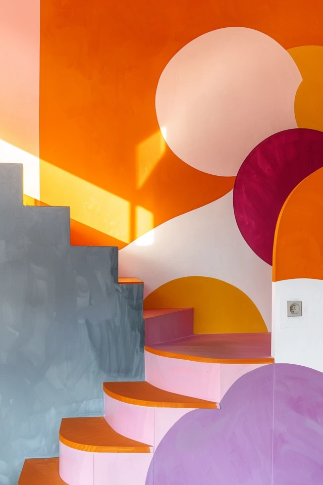 Unique Painting Designs for Staircase Walls