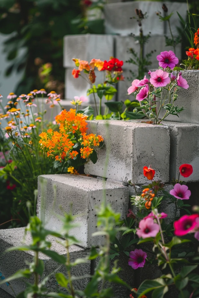 Creative Gardening Ideas with Cinder Blocks