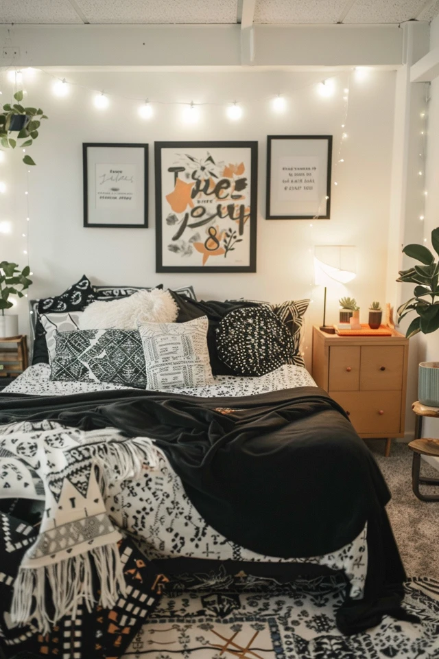Chic Black and White Dorm Room Ideas I Swear By