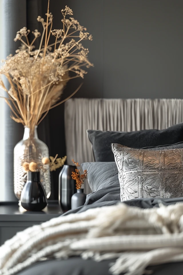 Elegant Black and Silver Bedroom Designs