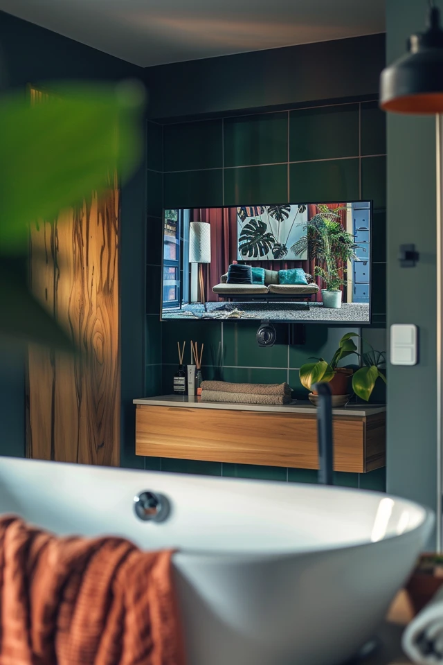 Innovative TV in Bathroom Ideas for Chic Relaxation