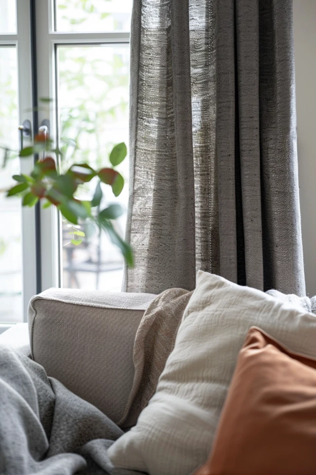 Chic Grey Living Room Curtain Ideas & Styles