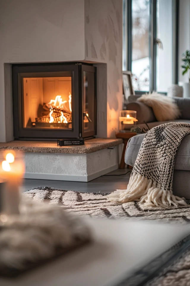 Cozy Corner Fireplace Stone Ideas for Your Home