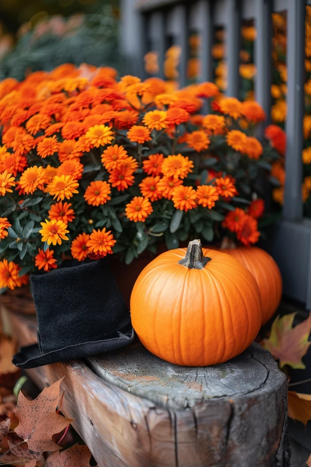 Stylish Outdoor Spaces with Halloween Theme Garden Decor
