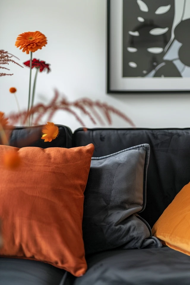 Elegant Black Couch Accessories
