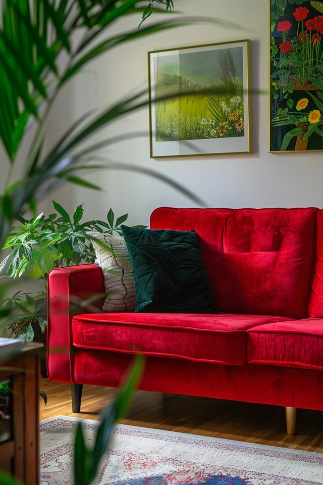 How to Incorporate a Red Couch in Your Living Room Decor