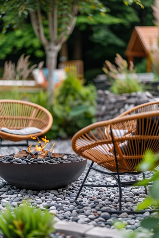 Half-Moon Stone Benches
