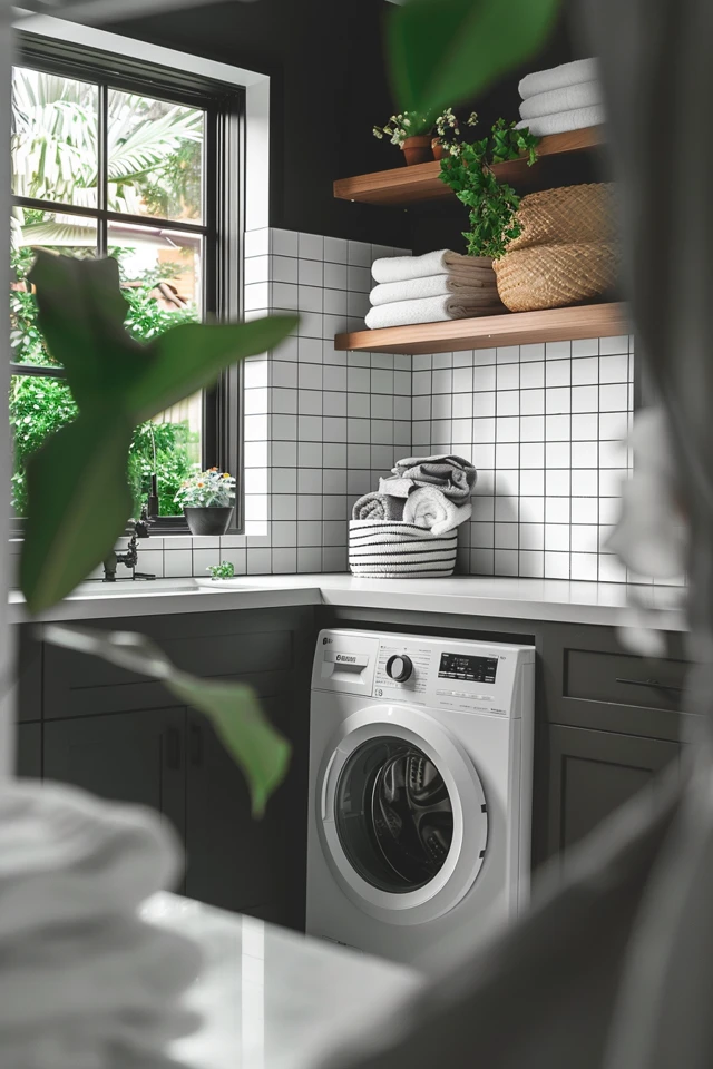 Chic Black and White Laundry Room Ideas Unveiled