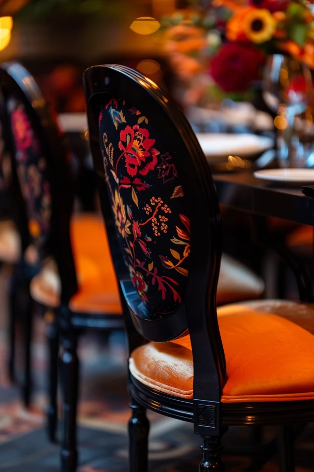 Elegant Seating with Halloween Theme Dining Chairs