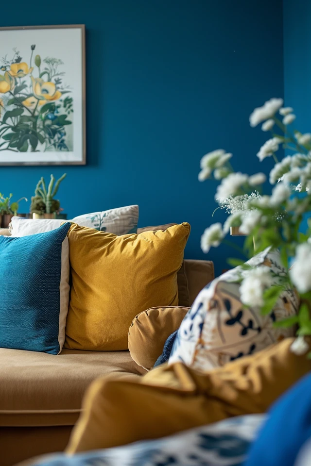 Chic Blue and Gold Home Decor