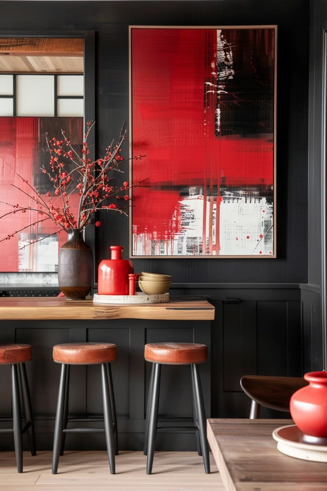 Bold Red and Black Painting Ideas Unveiled