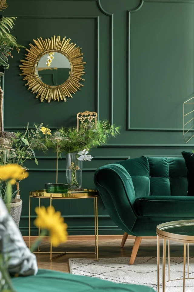 Creating a Coordinated Color Palette with Green and Gold