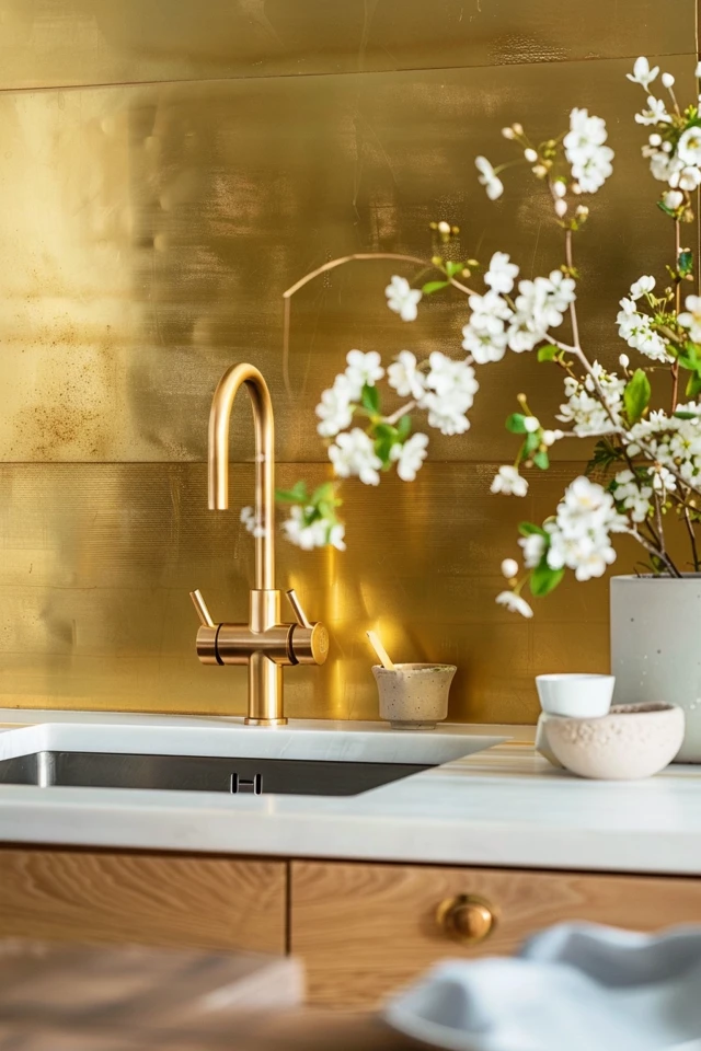 Stylish Gold Backsplash Ideas for Your Kitchen
