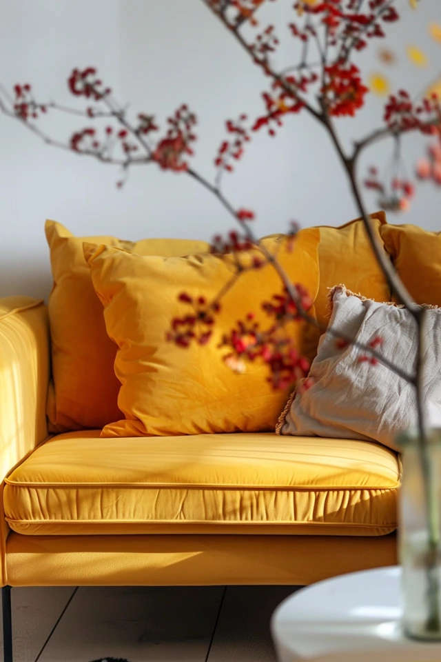 Brighten Your Space: Mustard Yellow Sofa Decor Ideas