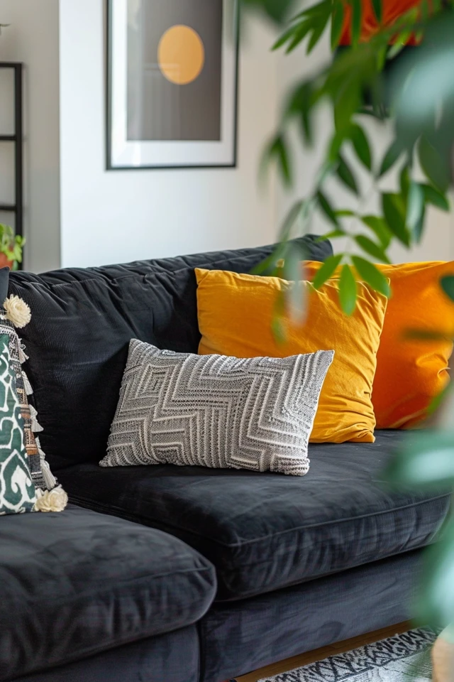 Chic Black Sofa Living Room Decor Tips