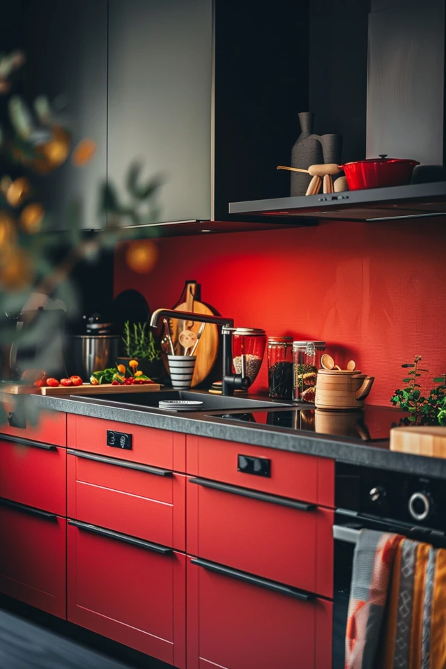 Red and Black Kitchen Ideas for Bold Home Decor