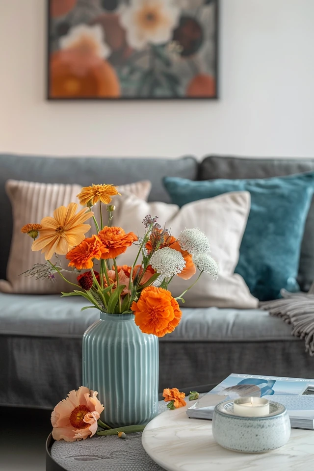 Chic Blue and Grey Living Room Décor Tips