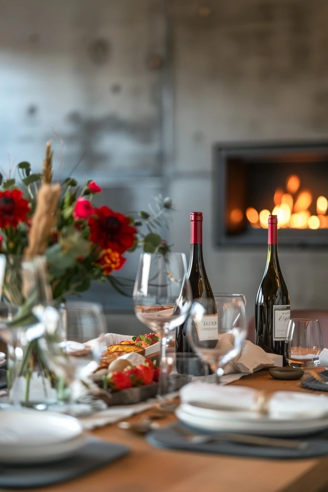 Warm Up Your Meals: Dining Room with Fireplace Ideas - photo 2
