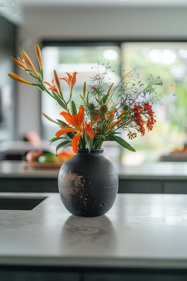 Personal Touch to Centerpiece Kitchen Island Decor