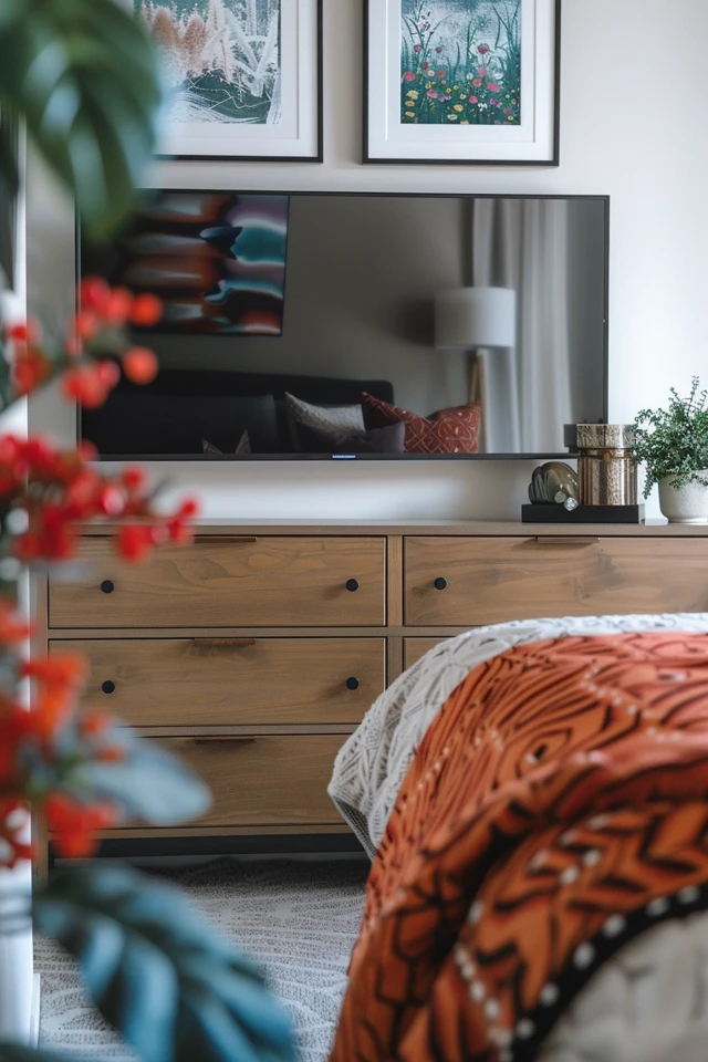 Creative TV at Foot of Bed Ideas for Bedrooms