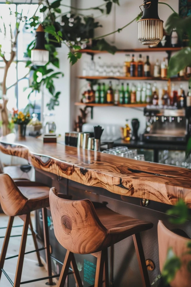 Rustic & Modern Wood Bar Top Ideas for Your Home