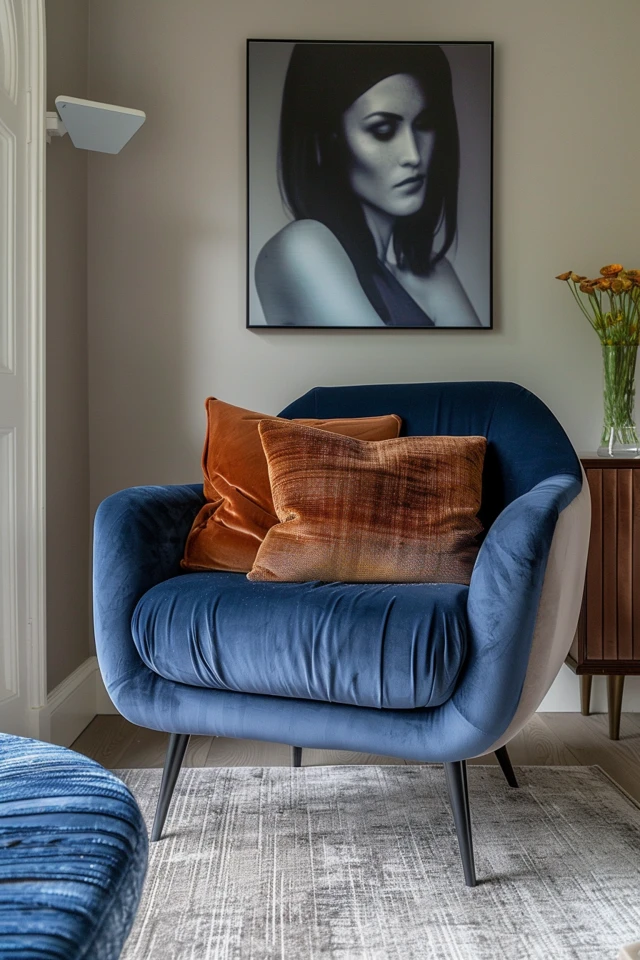 Creating a Cohesive Blue and Gray Living Room