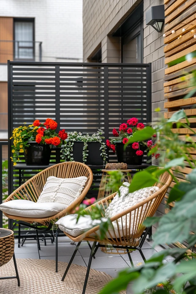 Enhance Privacy with Outdoor Screens and Furniture Arrangement