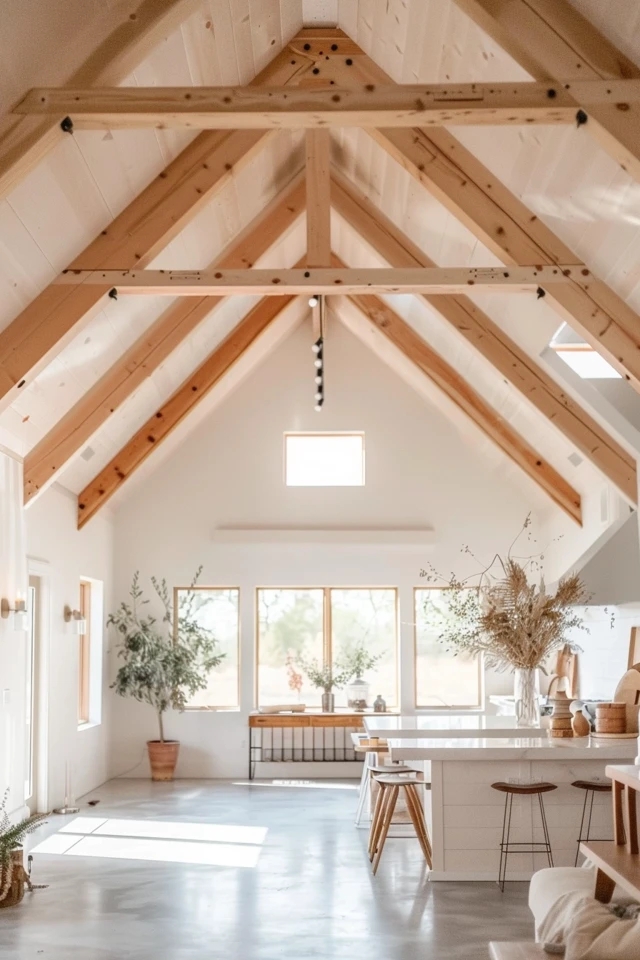 Classic Drywall Barndominium Ceiling
