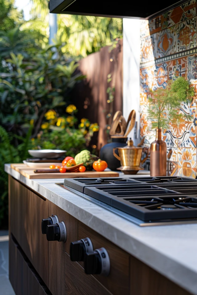 Outdoor Grill Backsplash Ideas for Stylish BBQs