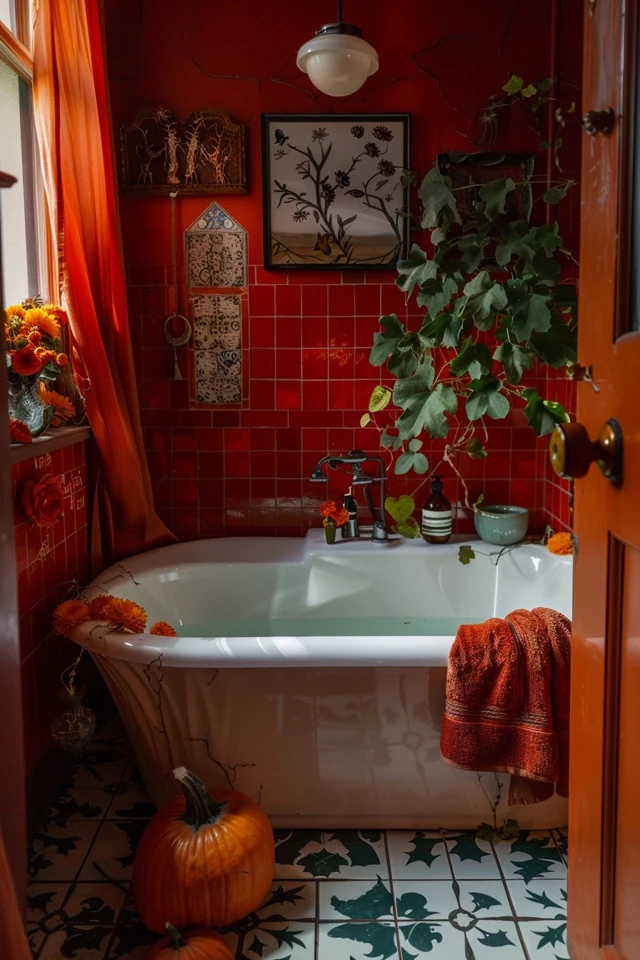 Tile and Fixture Ideas for a Halloween Theme Bathroom