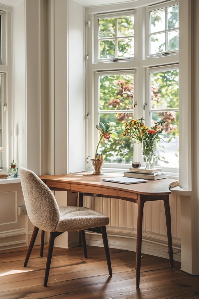 Creative and Functional Bay Window Desk Ideas