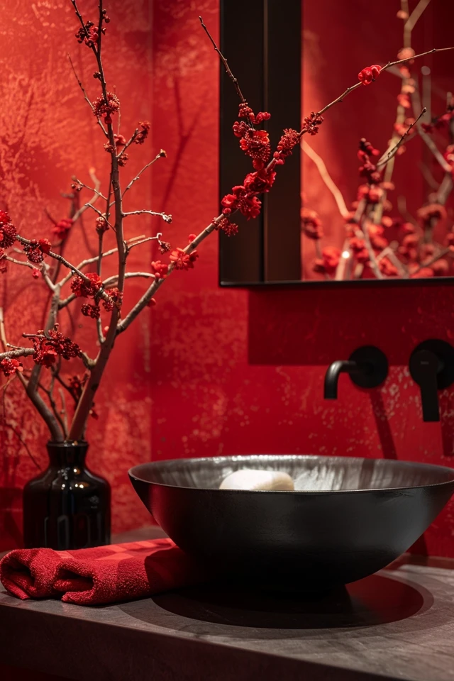 Bold Red and Black Bathroom Ideas for Chic Spaces