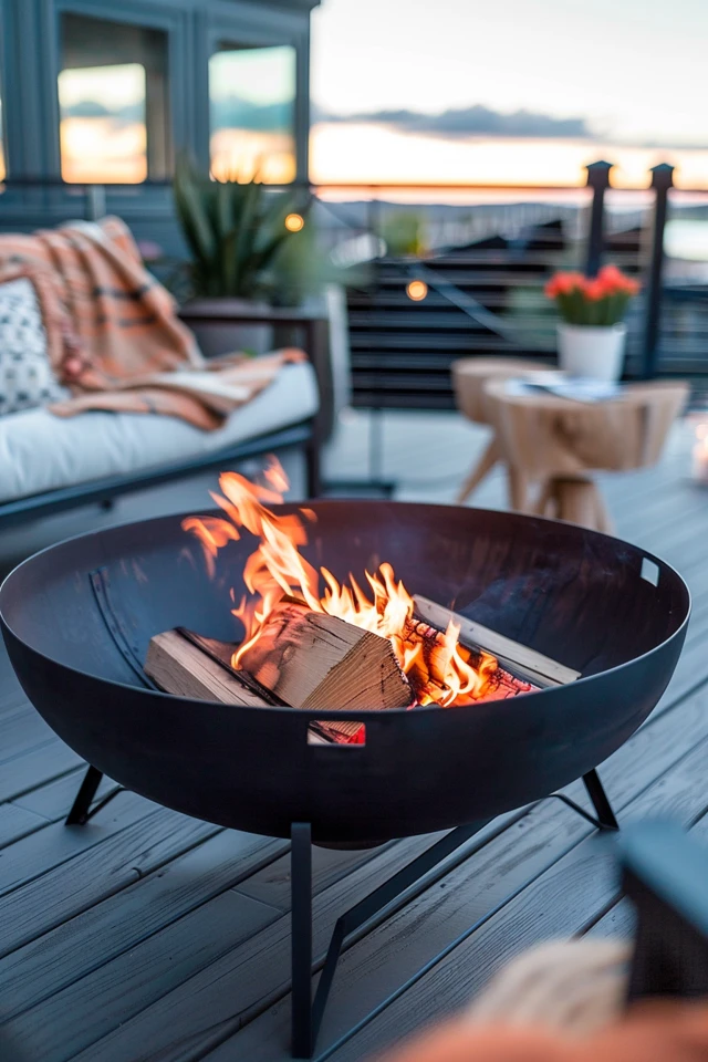 Custom Concrete and Natural Stone Fire Pit Designs