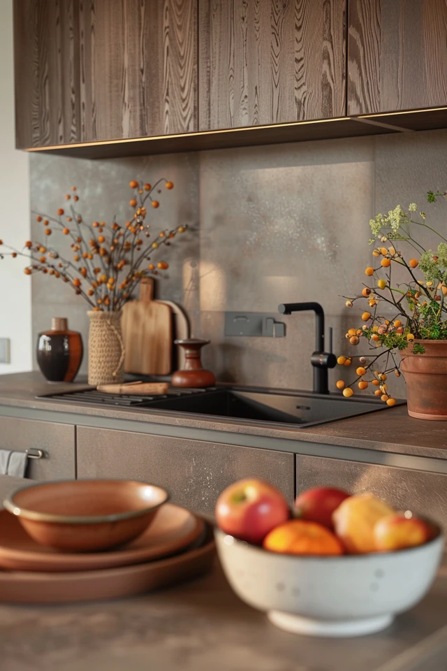 Warm & Cozy Brown Kitchen Decorating Ideas