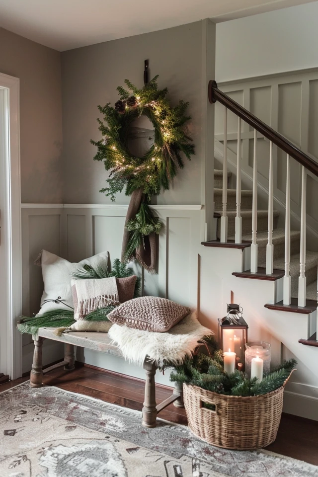 Unique Entryway Bench Ideas for Christmas