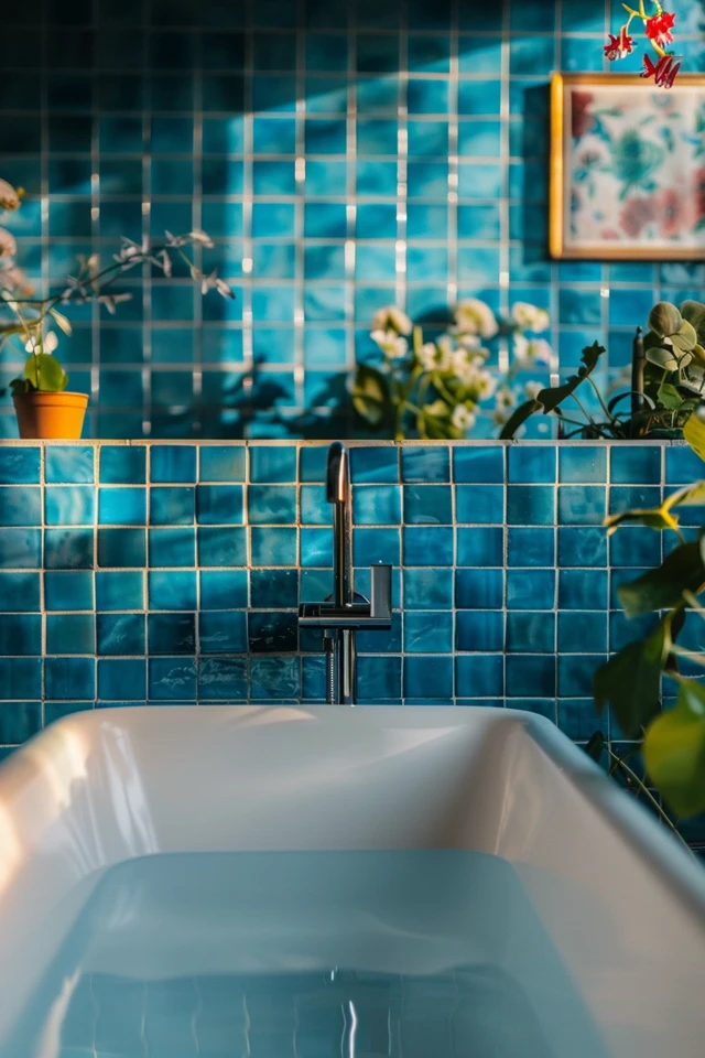 Vintage Blue Tile Bathroom Décor Tips