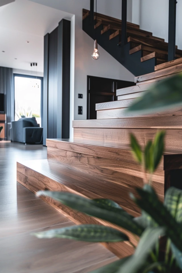 Elevate Your Staircase with Black and White Accents